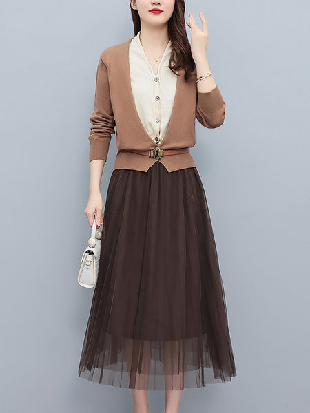 Naiste komplekt - kahes värvitoonis