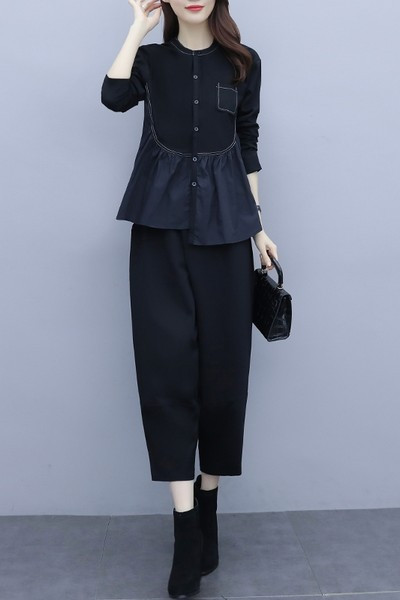 Naiste vabaaja särgi ja pükste komplekt