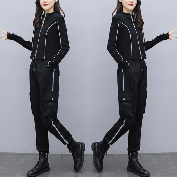 Ženski casual dvodijelni set s gornjim i donjim dijelom