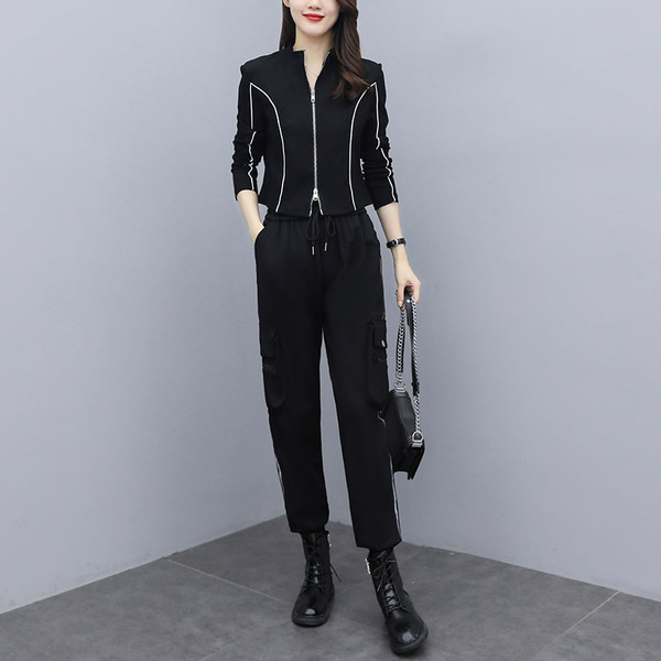 Ženski casual dvodijelni set s gornjim i donjim dijelom