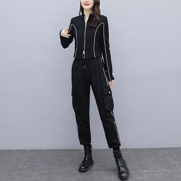 Ženski casual dvodijelni set s gornjim i donjim dijelom