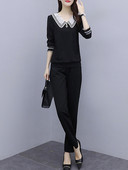 Naiste kaheosaline pluusi ja pükste komplekt