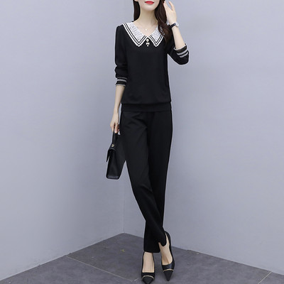 Naiste kaheosaline pluusi ja pükste komplekt