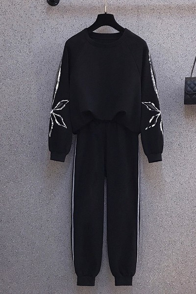 Set de două piese modern cu paiete pentru femei