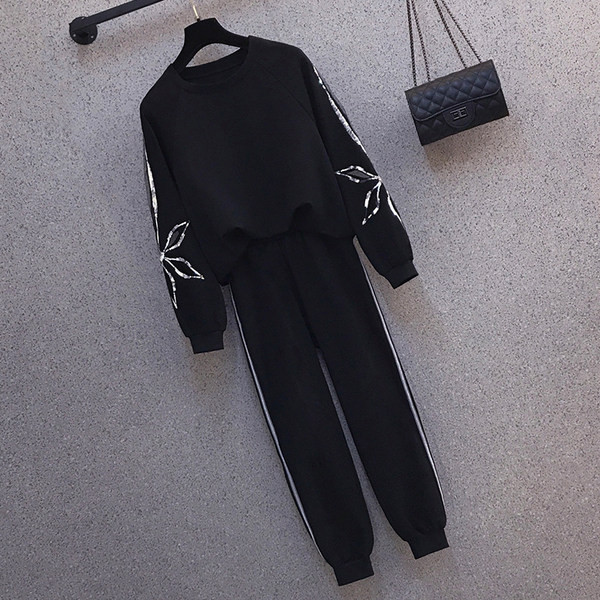 Set de două piese modern cu paiete pentru femei