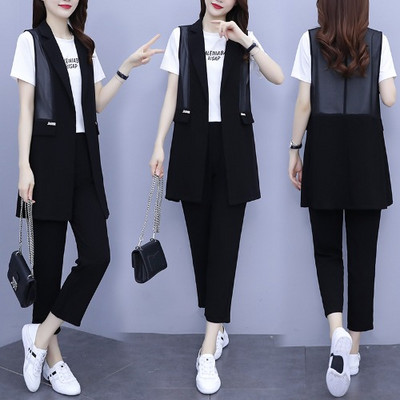 Set de dama din trei piese cu buzunar