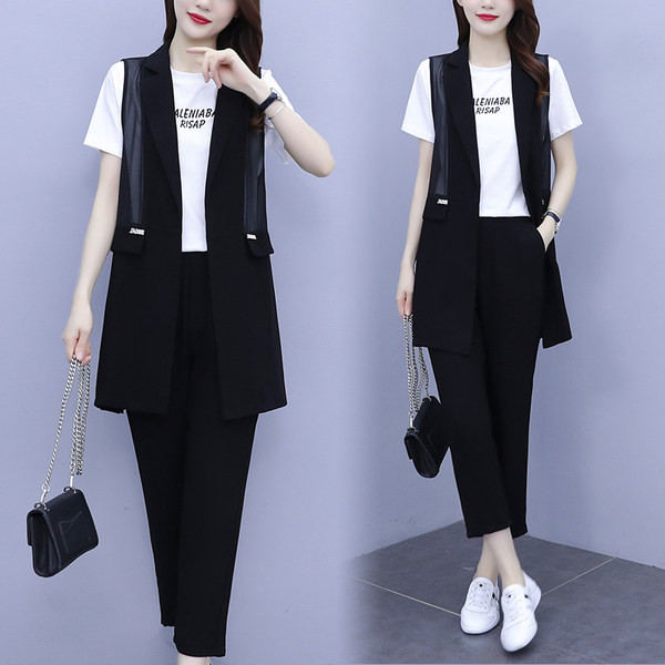 Set de dama din trei piese cu buzunar