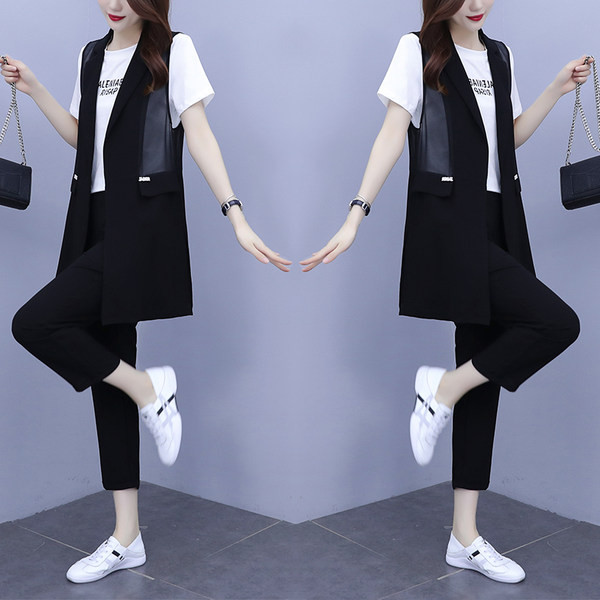 Set de dama din trei piese cu buzunar