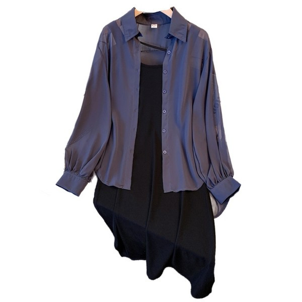 Γυναικείο casual σετ φούστα και πουκαμίσο