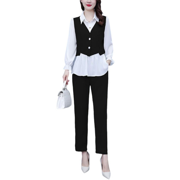 Ženski elegantni dvodijelni set s gumbima