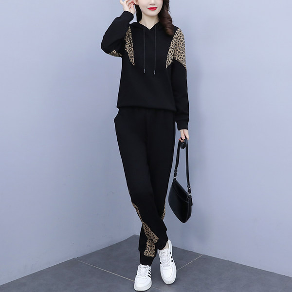 Set casual de dama din doua piese cu bluza si pantaloni cu siret