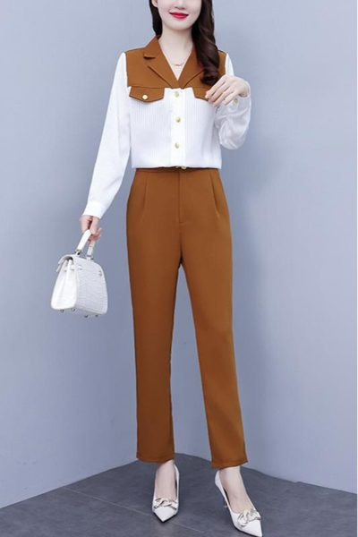 Elegantan dvodijelni komplet - košulja sa hlačama