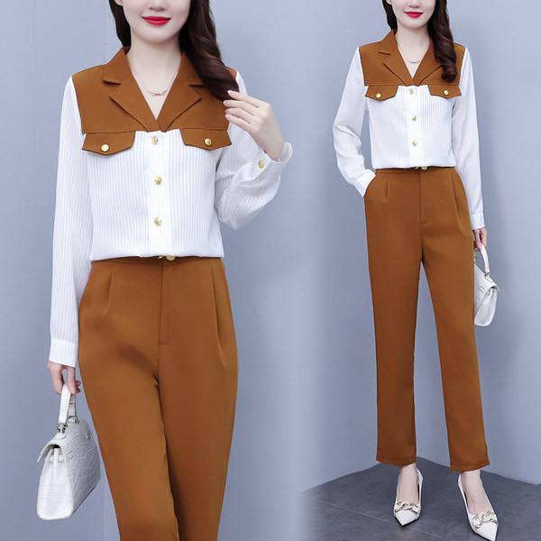 Elegantan dvodijelni komplet - košulja sa hlačama