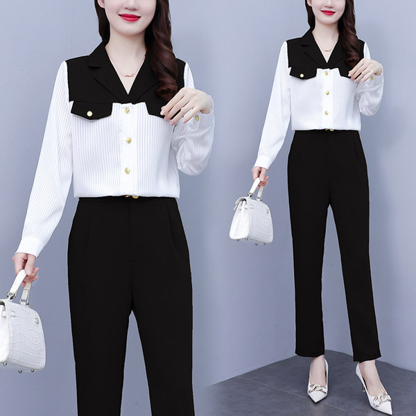 Elegantan dvodijelni komplet - košulja sa hlačama