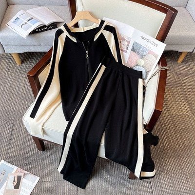 Γυναικείο σετ - φούτερ και παντελόνι με μπορντούρα