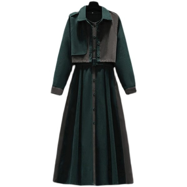 Set modern din două piese pentru femei - vestă și rochie