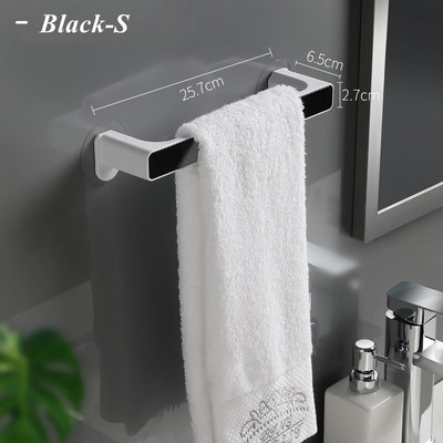 Επιτοίχια θήκη για πετσέτες μπάνιου Αυτοκόλλητη κρεμάστρα πετσετών Μπάρα τουαλέτας Κρεμάστρα μαντηλάκια κουζίνας Γάντζος τοίχου Organizer αποθήκευσης