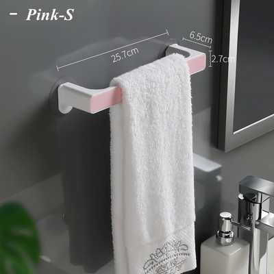 Επιτοίχια θήκη για πετσέτες μπάνιου Αυτοκόλλητη κρεμάστρα πετσετών Μπάρα τουαλέτας Κρεμάστρα μαντηλάκια κουζίνας Γάντζος τοίχου Organizer αποθήκευσης