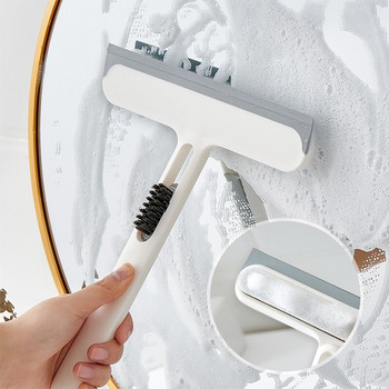 Βούρτσα καθαρισμού τζαμιών υαλοκαθαριστήρων σιλικόνης Καθαριστικό καθρέφτη μπάνιου με εργαλεία καθαρισμού σπιτιού Hanlde Shower Squeegee