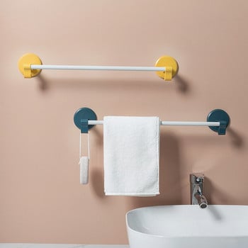 Απλή θήκη για πετσέτες μπάνιου Οικιακή επιτοίχια κρεμάστρα για πετσέτες μπάνιου Κρεμαστό σετ Μπάρα πετσετών Δωρεάν γροθιά για οργάνωση μπάνιου