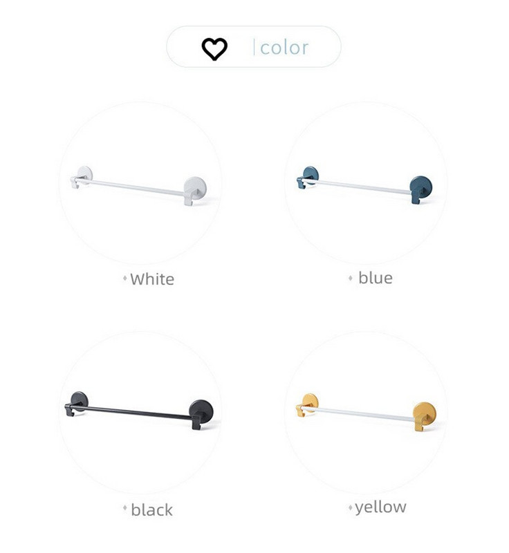 Απλή θήκη για πετσέτες μπάνιου Οικιακή επιτοίχια κρεμάστρα για πετσέτες μπάνιου Κρεμαστό σετ Μπάρα πετσετών Δωρεάν γροθιά για οργάνωση μπάνιου