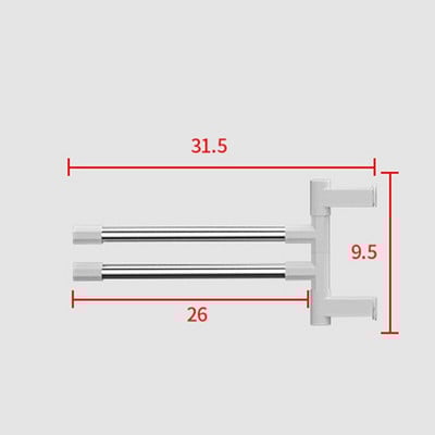 Περιστρεφόμενη κρεμάστρα αποθήκευσης πετσετών χωρίς διάτρηση ράφι από ανοξείδωτο χάλυβα Κρεμαστά ράφια τοίχου βεντούζα Βεντούζα πετσέτα οργάνωσης μπάνιου