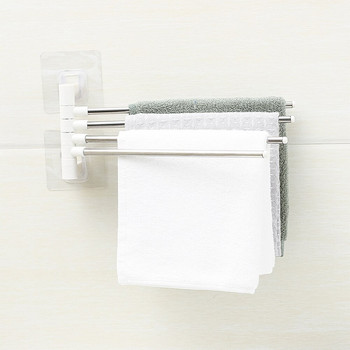 Κούνια πετσετών τοίχου Ανοξείδωτη κρεμάστρα μπάνιου Κρεμάστρα για πετσέτες Περιστρεφόμενη βάση για πετσέτες Μπάρες για πετσέτες μπάνιου nerg