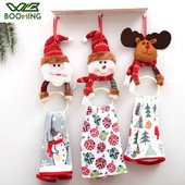 WBBOOMING Crăciun agățat bară de prosoape 2020 Anul Nou Moș Crăciun elk cârpă prosop agățat inele suport suport pentru bucătărie decorațiuni pentru casă