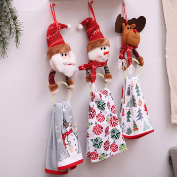 WBBOOMING Χριστουγεννιάτικο Μπαρ για Κρεμαστές Πετσέτες 2020 Πρωτοχρονιά Santa Claus Elk Rag Κρεμαστό Δαχτυλίδι για Πετσέτες Βάση Διακόσμηση σπιτιού Κουζίνα