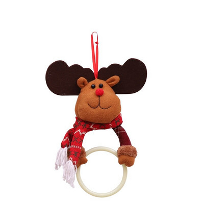 WBBOOMING Crăciun agățat bară de prosoape 2020 Anul Nou Moș Crăciun elk cârpă prosop agățat inele suport suport pentru bucătărie decorațiuni pentru casă