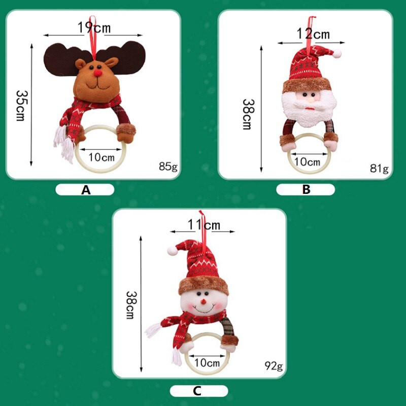 WBBOOMING Crăciun agățat bară de prosoape 2020 Anul Nou Moș Crăciun elk cârpă prosop agățat inele suport suport pentru bucătărie decorațiuni pentru casă