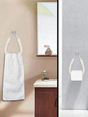 Popierinių rankšluosčių laikikliai Rankšluosčių kabykla Vonios rankšluosčių kabliukas Tualeto popieriaus laikiklis Rankšluosčių laikiklis Balta spalva F Dekoratyvinis popierinis vonios kambario dekoras