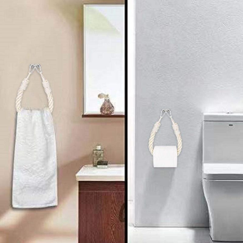 Popierinių rankšluosčių laikikliai Rankšluosčių kabykla Vonios rankšluosčių kabliukas Tualeto popieriaus laikiklis Rankšluosčių laikiklis Balta spalva F Dekoratyvinis popierinis vonios kambario dekoras