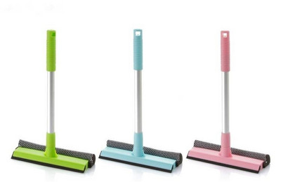 Soluție de curățare geamuri pe două fețe Perie de curățare cu mâner lung reglabil Perie de spălat geamuri Instrument de curățare pentru uz casnic