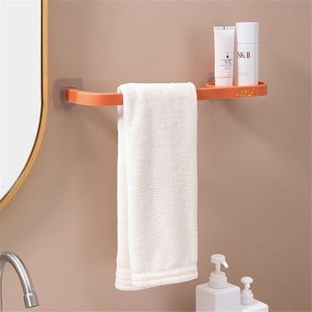 Κρεμάστρα για πετσέτες μπάνιου Χωρίς τρύπημα Αυτοκόλλητη μπάρα για πετσέτες Ράφι Πετσέτες τοίχου Κρεμάστρα Βεντούζα τουαλέτας Βεντούζα Οργάνωση μπάνιου