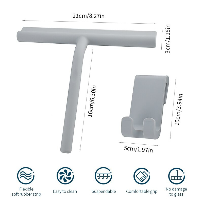 Racletă de duș Stergător de geamuri pentru mașină Racletă din silicon Perie de curățare Mâner lung Stergator de oglinzi Razuitoare Accesorii de curățare