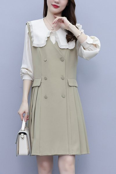 Μοντέρνο σετ σε δύο μέρη -  φόρεμα με πουκάμισο