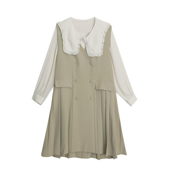 Μοντέρνο σετ σε δύο μέρη -  φόρεμα με πουκάμισο