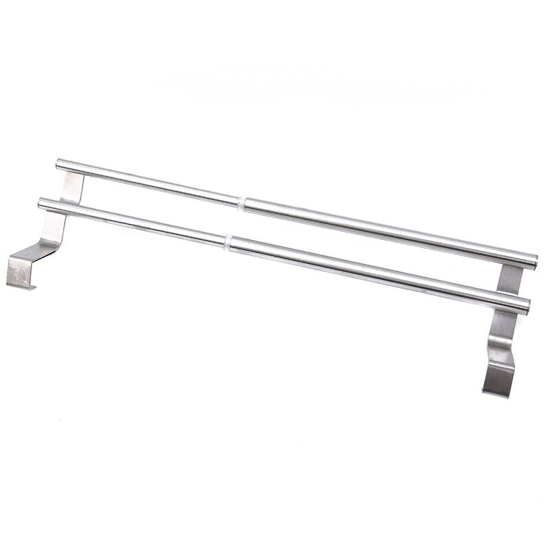 Držač kuhinjskih ručnika Proširivi držač za kupaonske ručnike Vješalica za pohranu od nehrđajućeg čelika Stalak Kuka za vrata Polica Kupaonski organizator