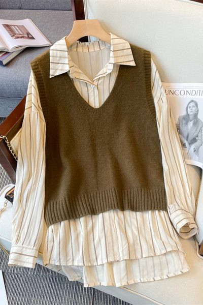 Φθινοπωρινό γυναικείο σετ - από δύο μέρη