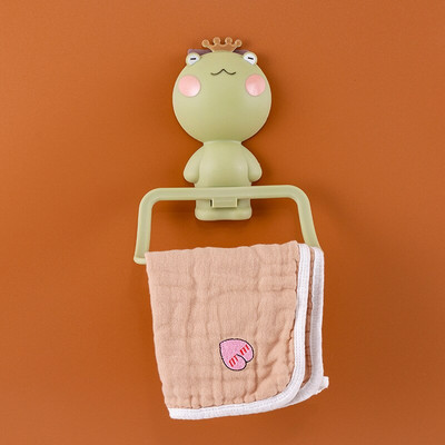 Suport pentru prosoape cu animale din desene animate montat pe perete Toaletă pentru baie Suport pentru prosoape pentru agățat pe perete Leu Cerb Organizator pentru tavă de depozitare pentru săpun