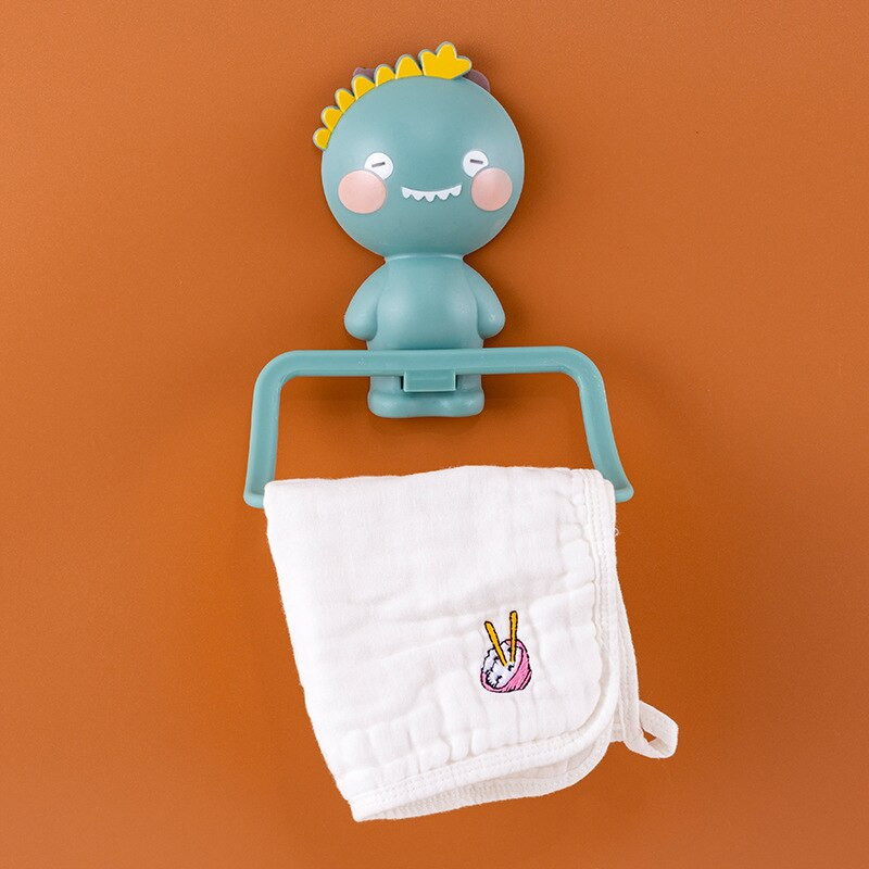 Suport pentru prosoape cu animale din desene animate montat pe perete Toaletă pentru baie Suport pentru prosoape pentru agățat pe perete Leu Cerb Organizator pentru tavă de depozitare pentru săpun