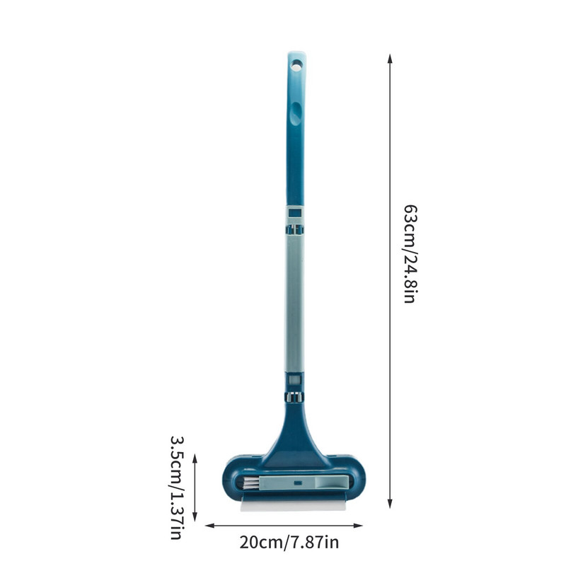 Perie de curățare a geamurilor 2 în 1 Perie de curățare a geamurilor umedă și uscată Instrument de curățare a geamurilor cu dublă utilizare Oglinda ușii dușului mașinii