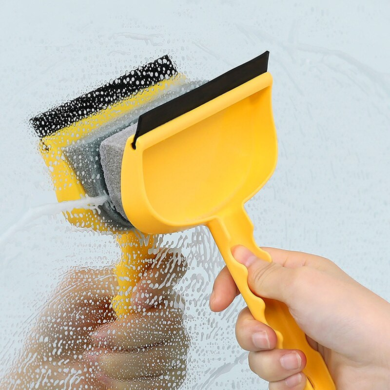 Perie cu burete 2 în 1 Magic Bucătărie Lamă din silicon Racletă de duș pentru sticlă de mașină Stergator de sticlă pentru fereastră Racletă Instrument perie pentru spălare