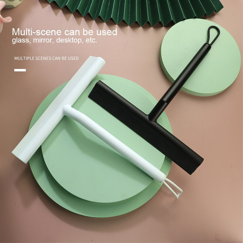 Silikoninis langų dušo valytuvas Stiklo plovimo šepetėlis langų valiklis Vonios veidrodis Valytuvo grandiklis su laikikliu Langams plauti