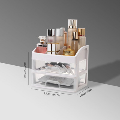 Makiažo dėklas Papuošalų konteineris Kosmetikos laikymo dėžutė Makiažo laikiklis Stalčiai Papuošalų Organizatorius Makiažo šepetėlio laikiklis Šepetėlio lūpų dažai