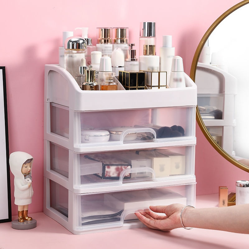 Makiažo dėklas Papuošalų konteineris Kosmetikos laikymo dėžutė Makiažo laikiklis Stalčiai Papuošalų Organizatorius Makiažo šepetėlio laikiklis Šepetėlio lūpų dažai