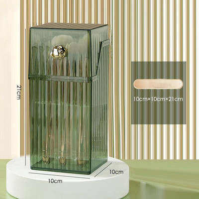 Mados plastikinio makiažo šepetėlio laikiklio laikiklis lūpų dažų antakių pieštukų laikiklis makiažo tvarkyklės darbalaukio kosmetikos laikymo dėžutė