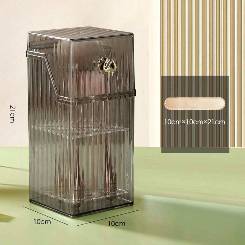 Mados plastikinio makiažo šepetėlio laikiklio laikiklis lūpų dažų antakių pieštukų laikiklis makiažo tvarkyklės darbalaukio kosmetikos laikymo dėžutė