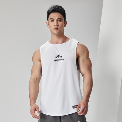 Ανδρικό σπορ φανελάκι casual με γράμματα